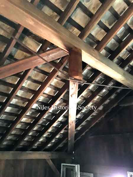 Interior view of roof construction