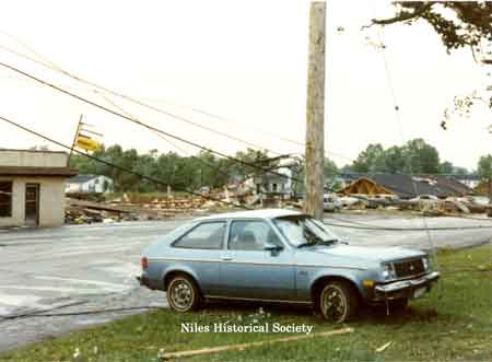 Automobiles thrown from