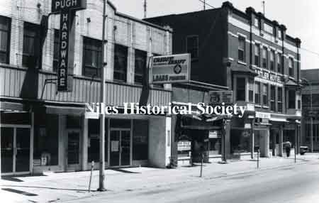 Mervyn's Jewelry and the McKinley Restaurant were earlier businesses located in the first floor shops on North Main Street side of the Antler.