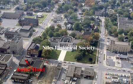 Location of the Antler Hotel prior to 1976.