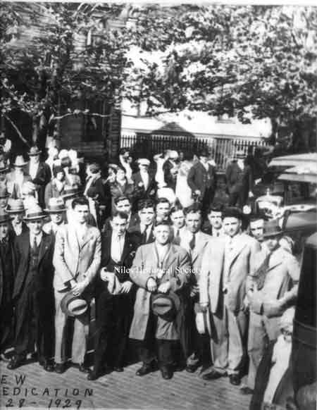 Panorama of the dedication of new Bagnoli-Irpino hall dated April 29, 1929.