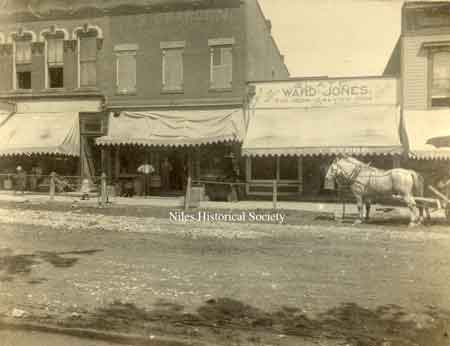 Different views of the buildings on the east side of South Main Street.