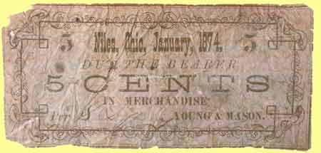 Credit slip from the Young & Mason store.