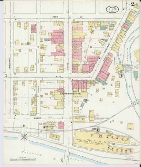 Sandborn Fire Map of Niles