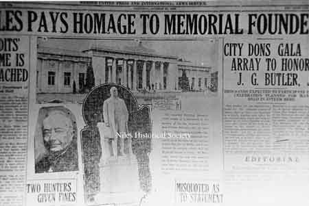 A photo of the front page on a day