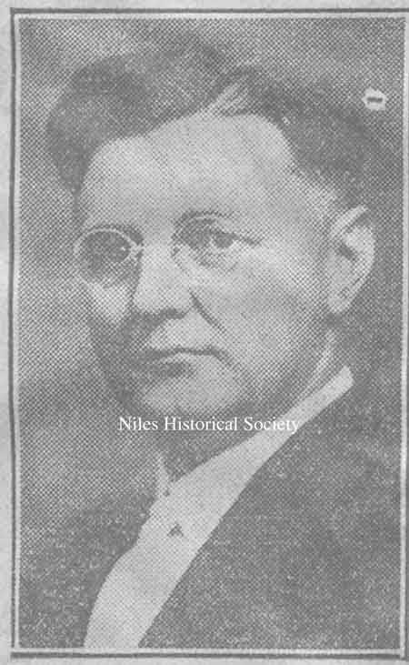 Harvey Kistler, Niles Mayor 1924-28.