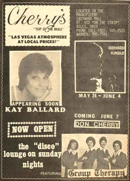 Advertisement for Cherry's