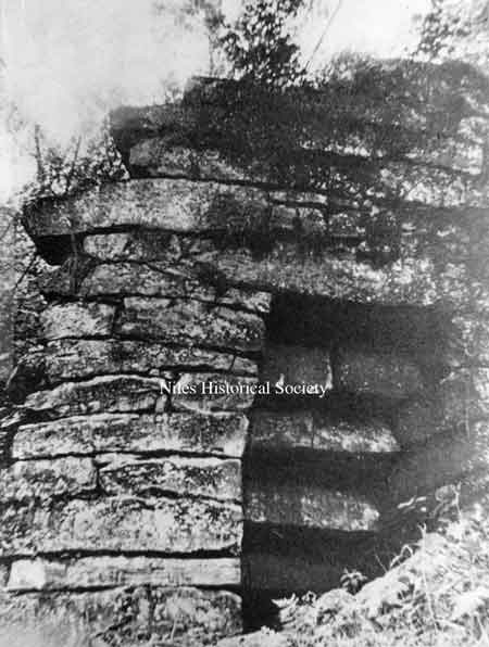 James Heaton's "Maria" blast furnace built in 1812 on the west bank of the Mosquito Creek. Its fires went out in 1854.