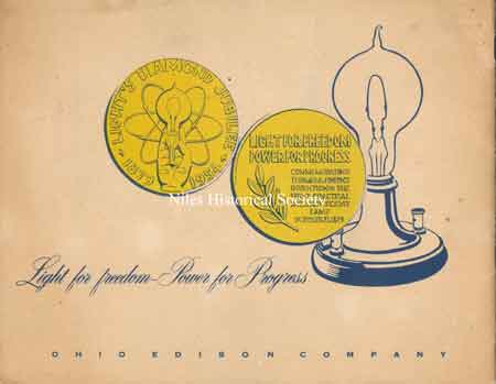 The 1954 Diamond celebration of Thomas Edison's incandescent light bulb brochure