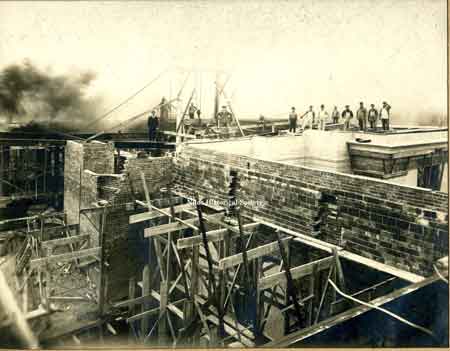 Niles High school during constructuion -1914.