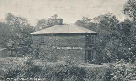 During the late 1890's, after McKinley had been elected President , an effort was made to preserve his birthplace. We do not know who undertook the responsibility or expense, but the house was cut in two. The part the president had been born in was moved to Riverside Park