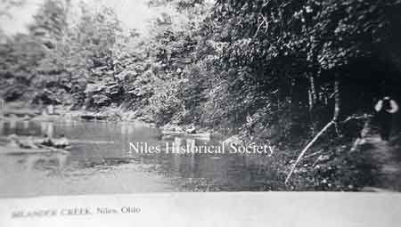 Boats on Meander Creek in Riverside Park.