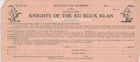 Front of Klan Application.