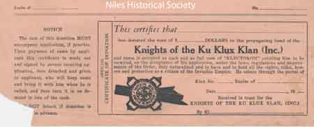 Back of Klan Application.