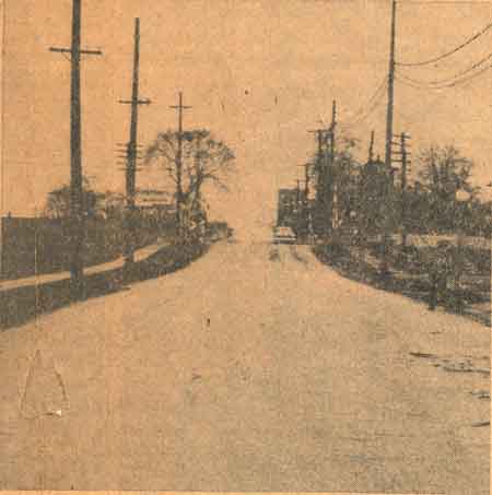 In 1924 the Erie and B&O railroad crossing was an inclined roadway which aided the anti-klan forces in preventing the Klan autos from proceeding to the downtown area.