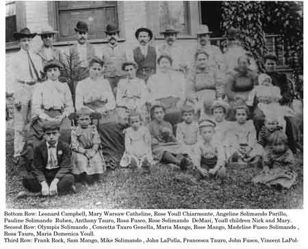 This photograph of the neighborhood Italian immigrants features some of the East End Italians who during the May 9, 1924 confrontation assume leadership of Italian opposition to Klan.