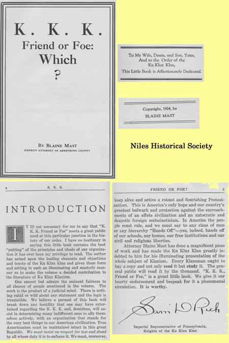 Booklet that introduced the Klan public story.