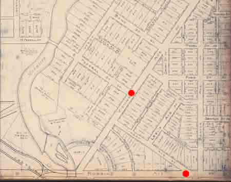 two intersections where the KK was stopped, searched and turned back