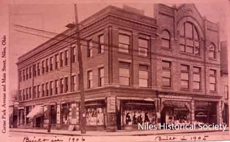 I.O.O.F Building built in 1905 and Swaney Building built in 1906. The Holzbach-Hruby department store occupied the first floor along with a Backenstos jewelry store.