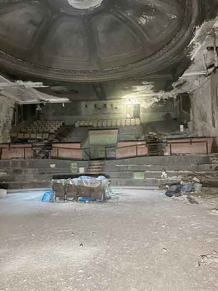 View from seating area to stage.