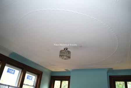 Ceiling detail in the formal dining room.