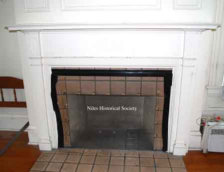 Second floor fireplace.