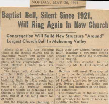 Church Bell to Ring Again.