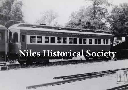 Chicago Aurora & Elgin Car # 308. Built by the Niles Car & Manufacturing Co. in 1906.