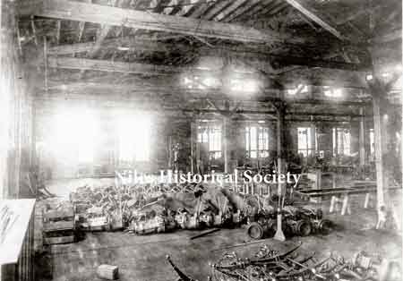 Inside the Niles Car & Manufacturing Co. about the time that conversion to truck bodies began.