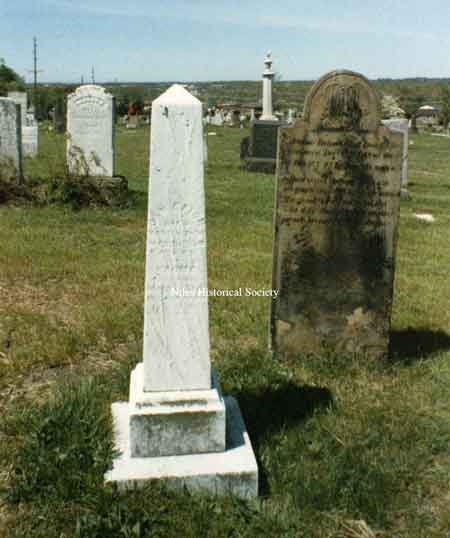 Heaton plot in Union Cemetery after the Niles Historical Society repaired and cleaned up the tornado damage.
