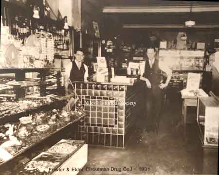 Interior Fowler & Elder Drug Company, 1931.