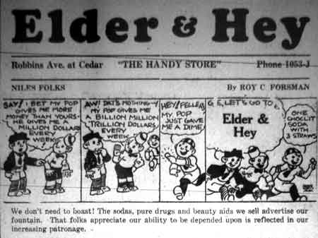 Cartoon from Elder&Hey drug store