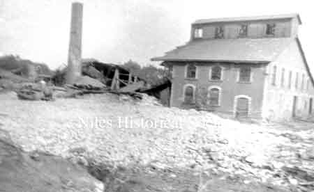 One of a series of pictures taken by Mike Patrone during the dismantling of the Niles Firebrick and its surroundings. August, 1961.