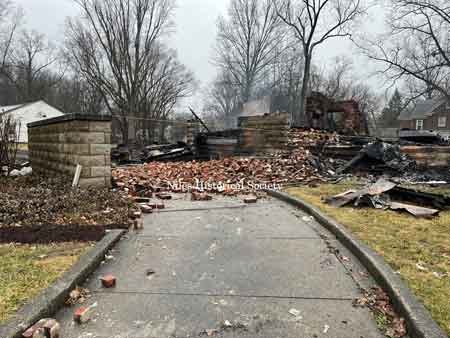Fire Ravaged Harry Stevens Residence.