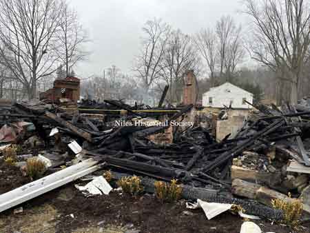 Fire Ravaged Harry Stevens Residence.