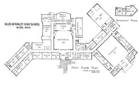 1958 floor diagram for first floor.