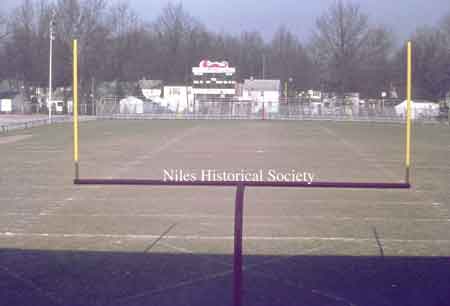 The name of the stadium was changed from Riverside Stadium to Bo Rein Memorial Stadium in 1981 after members of The Class of 1963 petitioned the Niles City School Board.