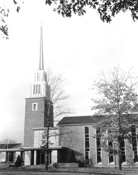 Architect Drawing compared to actual church.