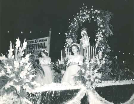 Float in Mount Carmel procession, 1956.