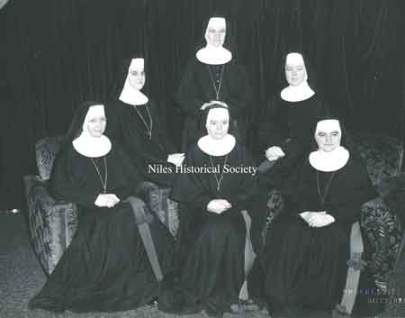 (Front) Sr. M. Donata, Principal, Sr. M. Stella, Sr. M. Celeste