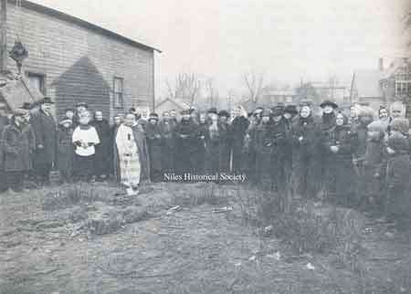 Groundbreaking for the new basement in November 23,1923.