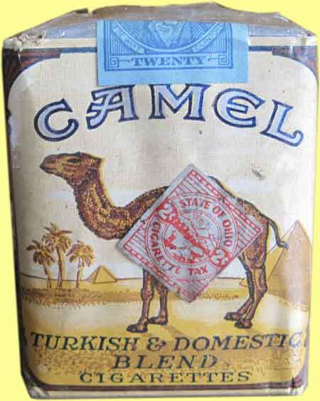 This pack of “Camel” cigarettes has a real story behind it. It has been unopened for years. It was dropped from an airplane when the strike was on at the Republic Steel plant in Niles, Ohio in 1937.
