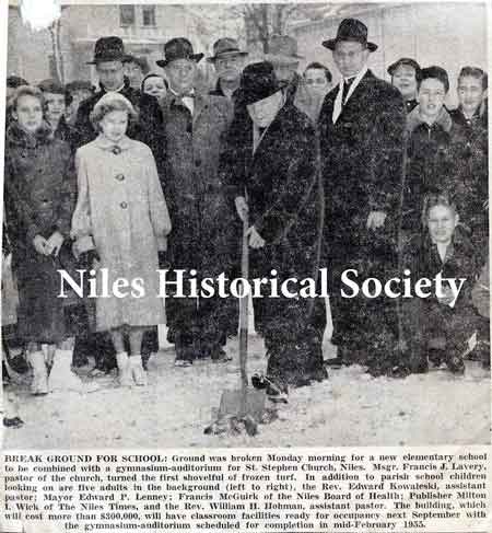 Niles Daily Times February 8, 1954 photograph