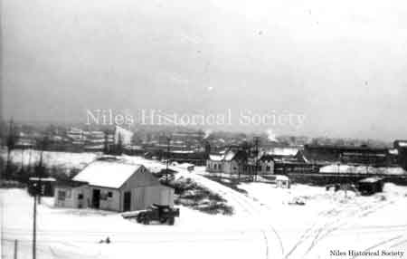 The Pennsylvania Railroad yard.