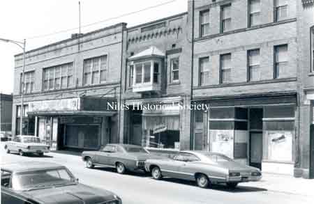 State Street view, looking south, of the Warner Theatre and Solmando Block which was built in 1915.