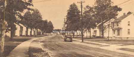 This is the new East Wilson Avenue of Niles, "Our Street" to 37 families living in new postwar homes.