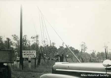 The destruction of trees at Eckert's Corners, intersection of Routes 422 and 46.