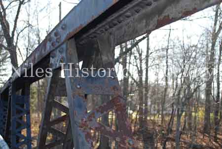 The Iron Bridge with its wooden roadway provided access to Salt-Spring Road from the end of Fifth Avenue.
