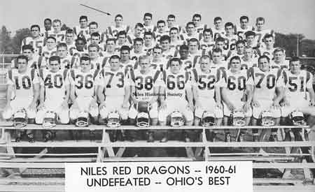 Bo Rein in team photograph when Niles football team was voted State Champions.