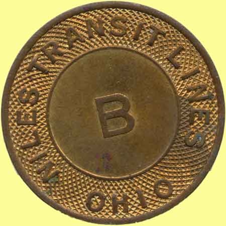 1947 school bus token for Niles Transit Lines.
